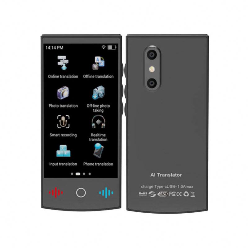 160-Language Portable WIFI Smart AI Voice Pocket Translator Business Travel Real Time Online/Offline IPS 2.4inch