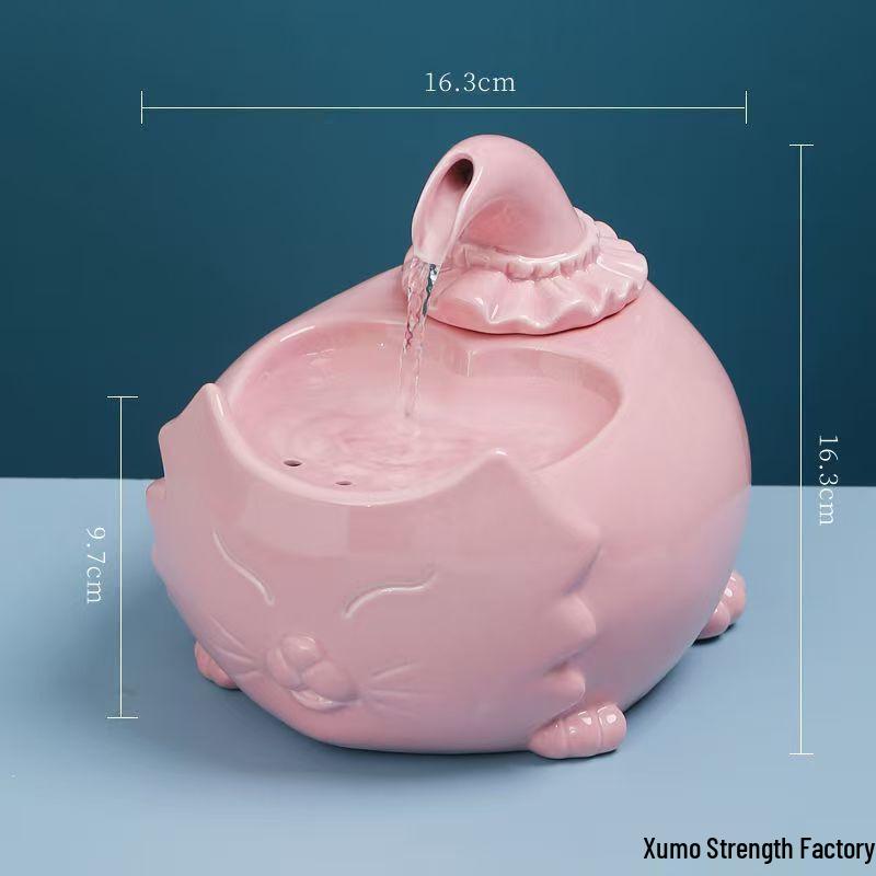 Керамическая Автоматическая Поилка для Животных - Динамичная Циркулирующая Чаша для Кошек и Собак, Не Требует Подключения к Сети