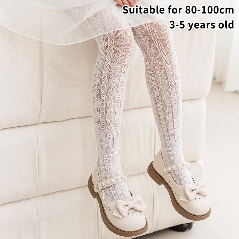 Летняя Мода Девочки Колготки Нейлон Дышащая Сетка Белый Черный Детские Колготки Принцессы Эластичность Леггинсы Для 3-12 Лет