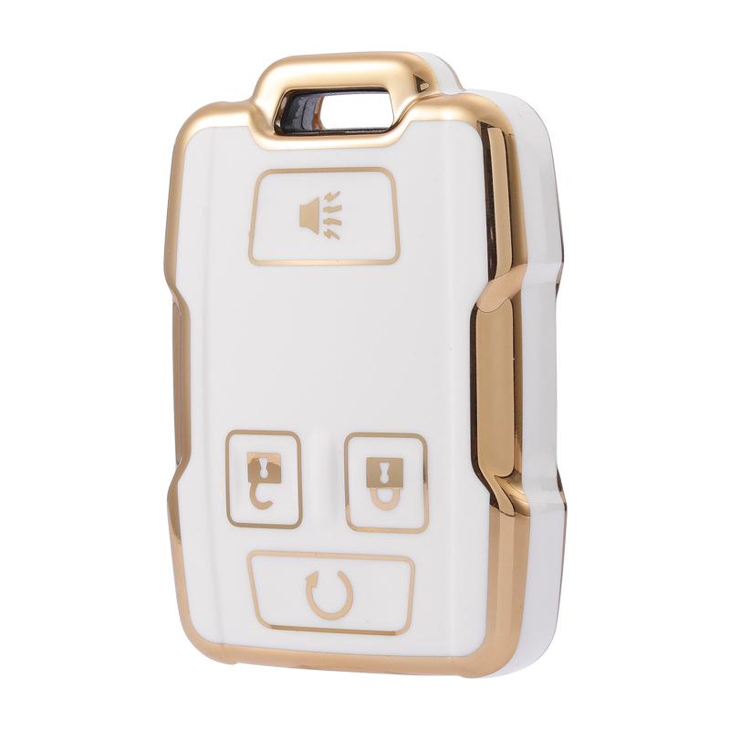 GMC Chevrolet Canyon TPU Car Key Protective Case with Gold Edge