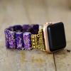 TEMU Императорский Камень Эластичный Ручной Ряд Apple Watch с Браслетом Умный Браслет Украшения Браслет Украшения