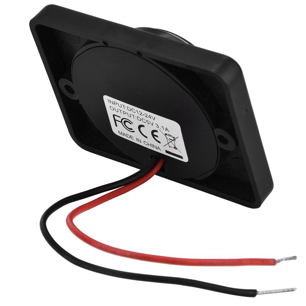 3.1A USB 3.1A Автомобильная Двойная Черная ABS USB Порт Розетка 12V LED Водонепроницаемая USB Розетка Автомобильная USB