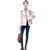 Deerskin Fleece Fur Integrated Lamb Wool Jacket Women's Short New Autumn and Winter Thickened Lamb Wool Locomotive Clothing Tide