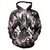 Men's Hoodie Retro Skull 3d Print Hooded Sweatshirt Spring Long Sleeve Hoodie Oversized Clothing Fashion Street Sportshiort