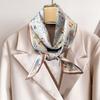 Multi Color New Women Silk Feel Printed Design Scarf Shawl Fashion Luxury Long Narrow Small Silk Scarves Lady Headband Headscarf