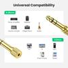 6.35mm 1/4" Male to 3.5mm 1/8" Female Stereo Audio Jack Adapter Aux Connector for Guitar Amp Speaker Headphone Mixer