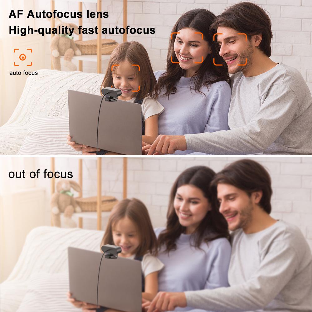 4K USB веб-камера с автофокусом для онлайн-занятий и прямых трансляций