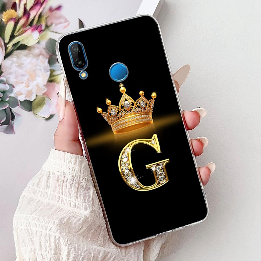 Чехол для Huawei P20 Lite Роскошная Корона Буквы Мягкий Силиконовый Чехол Для Huawei P20Lite Funda Nova 3e ANE-LX1 ANE-LX2 ANE-LX3 Coque