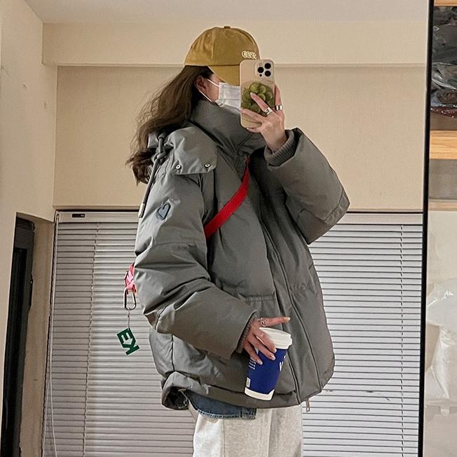 Gery пуховик хлопковый женский с капюшоном парки зимнее стеганое пальто толстый теплый вышитый Love свободный пуховик женская зимняя верхняя одежда