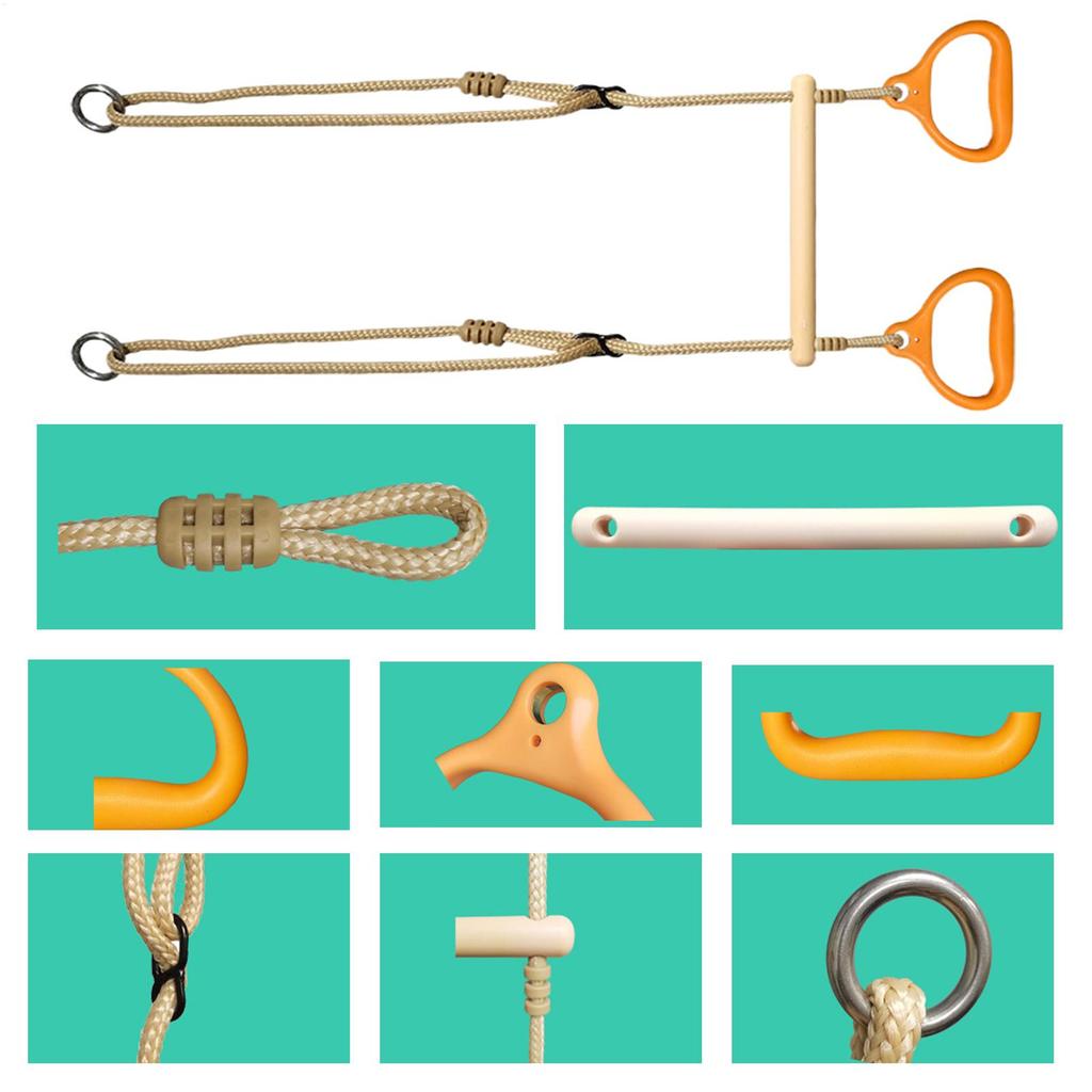 Трапеция с перекладиной, оборудование для детской площадки, кольца, перекладина, эргономичные сенсорные кольца, игра для детей, малышей, взрослых, для игр в помещении, на заднем дворе