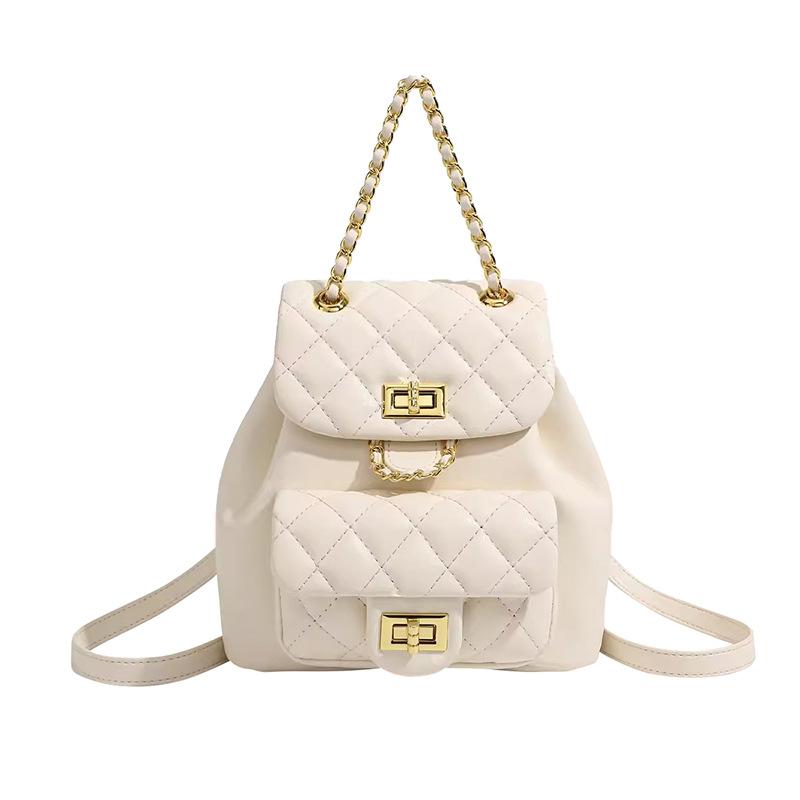 Xiaoxiangfeng Цепь Новый Нишевый Рюкзак Женская Сумка Алмазная Сетка Многофункциональный и Стильный Универсальный Одноплечевой Дорожный Рюкзак