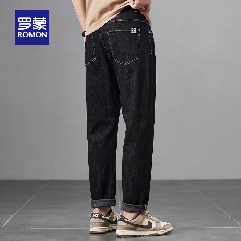 ROMON Мужские весенне-летние свободные прямые эластичные джинсы