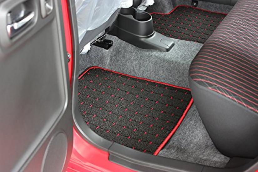 MONSTER SPORT Коврики для автомобилей Alto Black x Works/Turbo RS/Alto [HA36S] 5AGS/CVT, красные, 894550-7300M