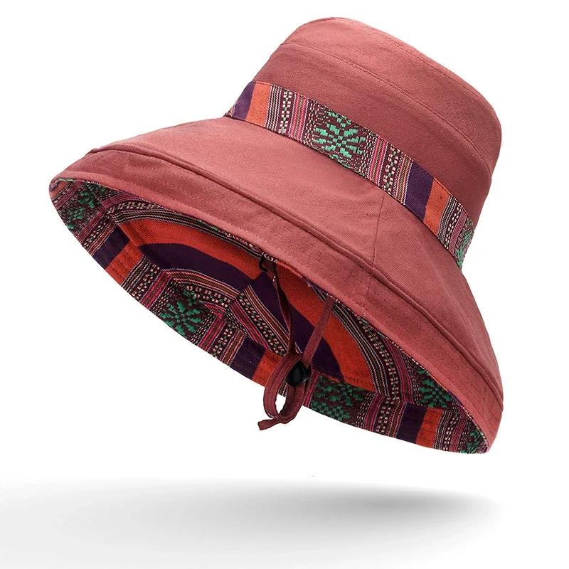 New Unisex Sun Hats Women Summer Double Side Bucket Hat Girl Pure Color Panama Fedoras Outdoor Fisherman Hat Visor Basin Cap