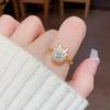 Кольцо с вращающимся драконом, инкрустированное микроцирконием из меди, роскошный нишевый дизайн с ощущением высокого качества.
