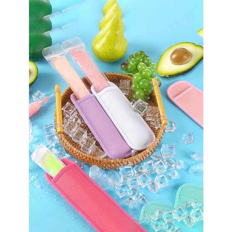 Freezer Pop Holders, Reusable & Washable Freezer Pops Protector Bags,Insulated Sleeves For Ice Lolly, Popsicle Holders