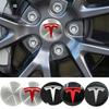 4pcs 56mm Car Wheel Hub Center Caps Emblem Stickers for Tesla Model 3 Y S X Rims Hub Cover Badge Auto Accessories JI3