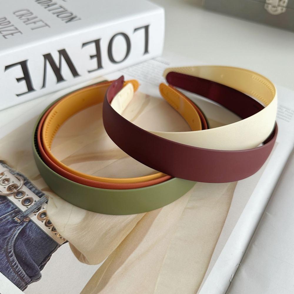 2PCS Frosted Solid Hair Band Plastic Hair Accessories New Resin Hairband  Woman