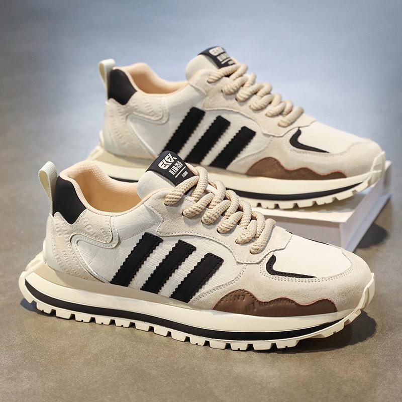 2025 весна новые мужские туфли кожаные повседневные туфли для отдыха спортивная обувь зарубежная мода легкие модные туфли для папы