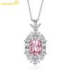 Classic Luxury Zircon Women Pendant Necklace Jewelry Wedding Promise Party Gift