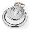Orirya Chastity Belt for Men Extra Small Stainless Steel Flat Chastity Device with Key Butterfly Design Restraints Adult Goods for Men SM Goods