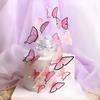9/10Pcs Gold Pink Purple Butterfly Cake Toppers Wedding Birthday Dessert Cupcake Decor 3D Butterfly Material Diy Party Favors