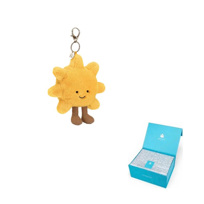 JELLYCAT Серия Забавных Предметов Брелок-Сумка Солнышко Желтая Кукла Плюшевый Подвеска Высота 14 см