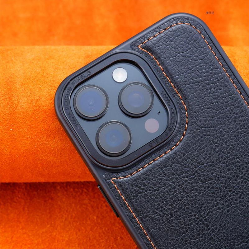 Подходит для чехла для телефона Apple 16promax, IPhone15 противоударный 14 полная защита 13 магнитное притяжение 12 кожаный чехол