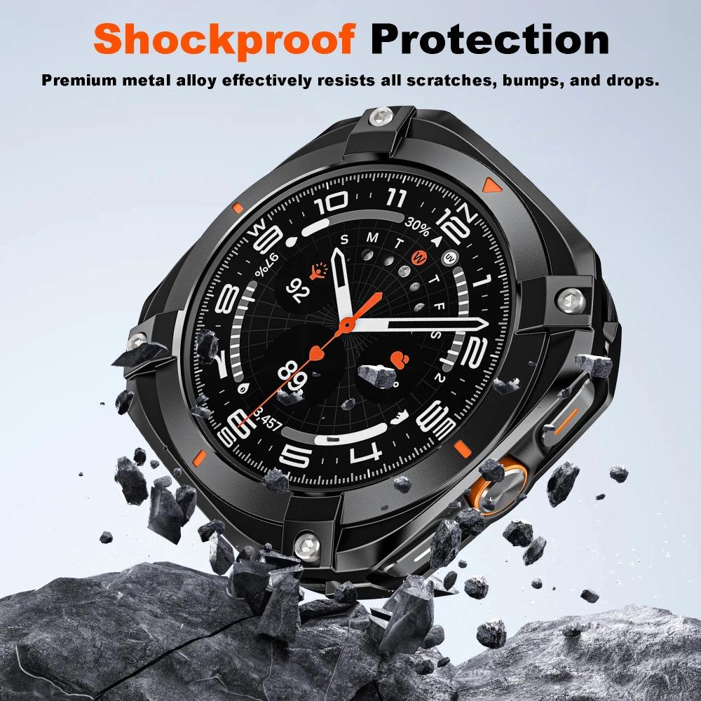 Роскошный алюминиевый чехол Armor для Samsung Galaxy Watch Ultra 47 мм Металлическая крышка Защитное стекло для экрана для Samsung Galaxy 7 Ultra 47