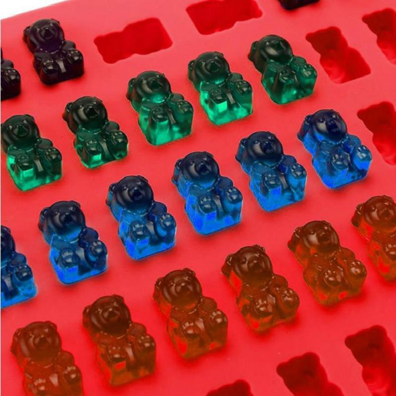 Формы для шоколада, силиконовые формы, 3D силиконовые формы для помадки, мармеладный мишка, конфетница, кухонный инструмент для декора торта, поднос для льда, формы для желе