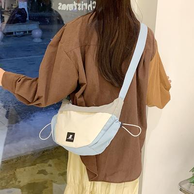 Японская сумка-мессенджер из нейлона с универсальным сочетанием цветов, женская сумка большой вместимости, студенческая сумка через плечо в форме пельменя