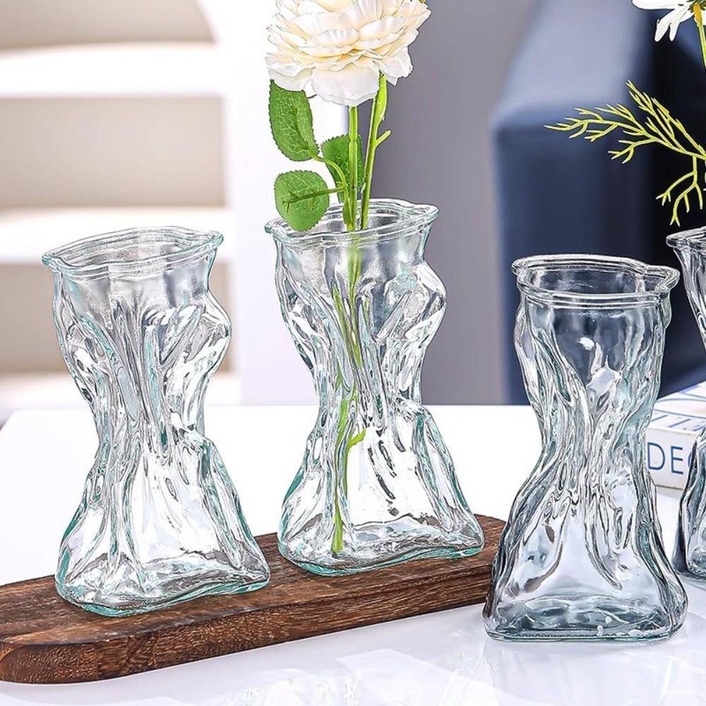 Creative Shape Transparent Irregular Vase Hydroponic Art Plant Bottle Wedding
