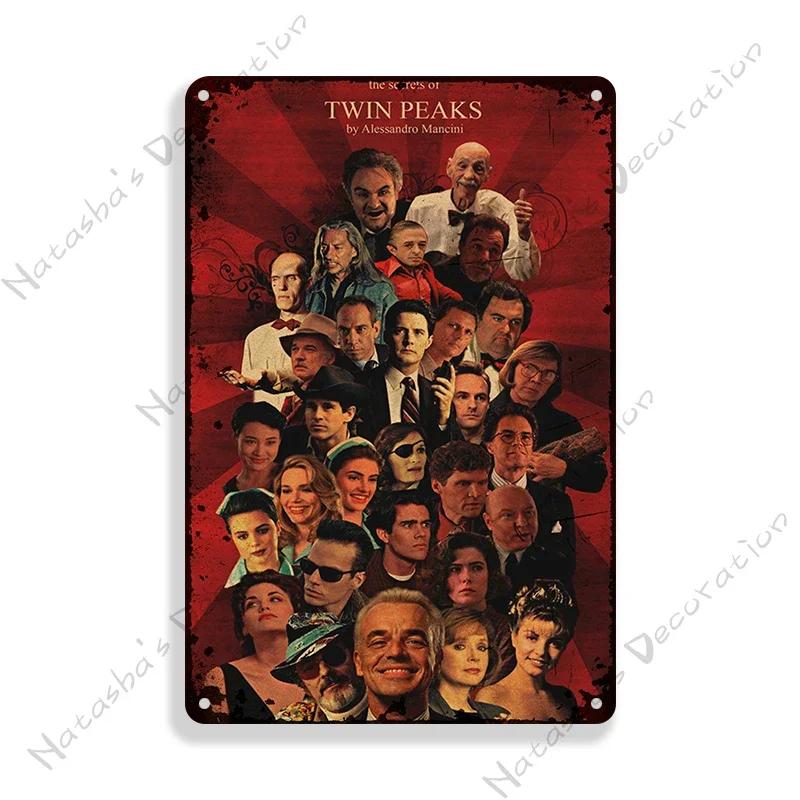 Twin Peaks Classic TV Metal Tin Sign Rusty Metal Signs Poster Home Bar Vintage Metal Poster Industrial Decor Decorative Plate