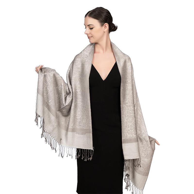 Luxury Brand Light Luxury Shawl Women'S Wrap Scarf Design Jacquard High-End Imitation Cashmere