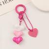 Lovely Adorable Heart Charm Key Chain Purse Pendant Handbag Backpack Keychain Decoration Girls Women Gift