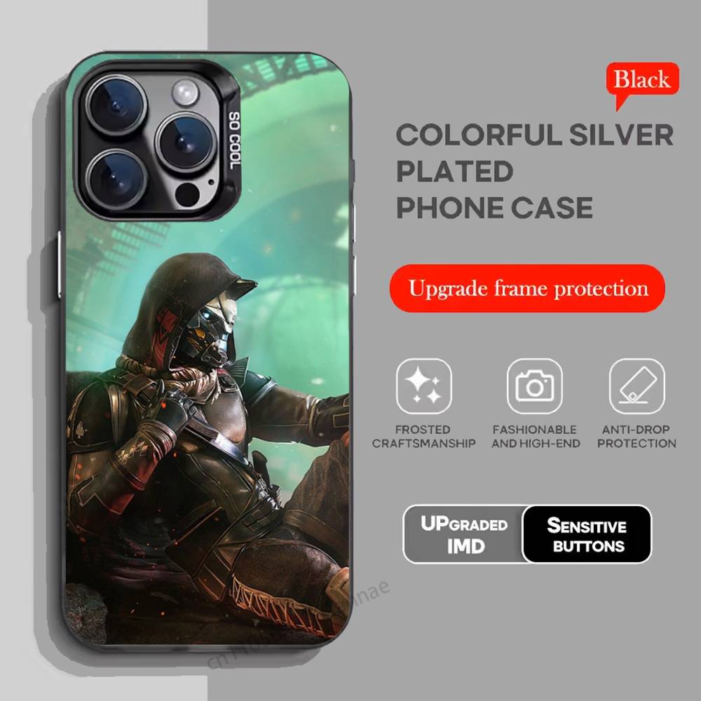 Силиконовый чехол для телефона Destiny 2 для iPhone 17,16,15,14,13,12,11,Pro,Max,Plus,Mini,X,XS,XR,8,S,SE Мягкий черный чехол