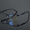 Business Square Half Frame Reading Glasses Men Gradual Adjustment Bifocal Vision Converted Light Multifocal Glasses