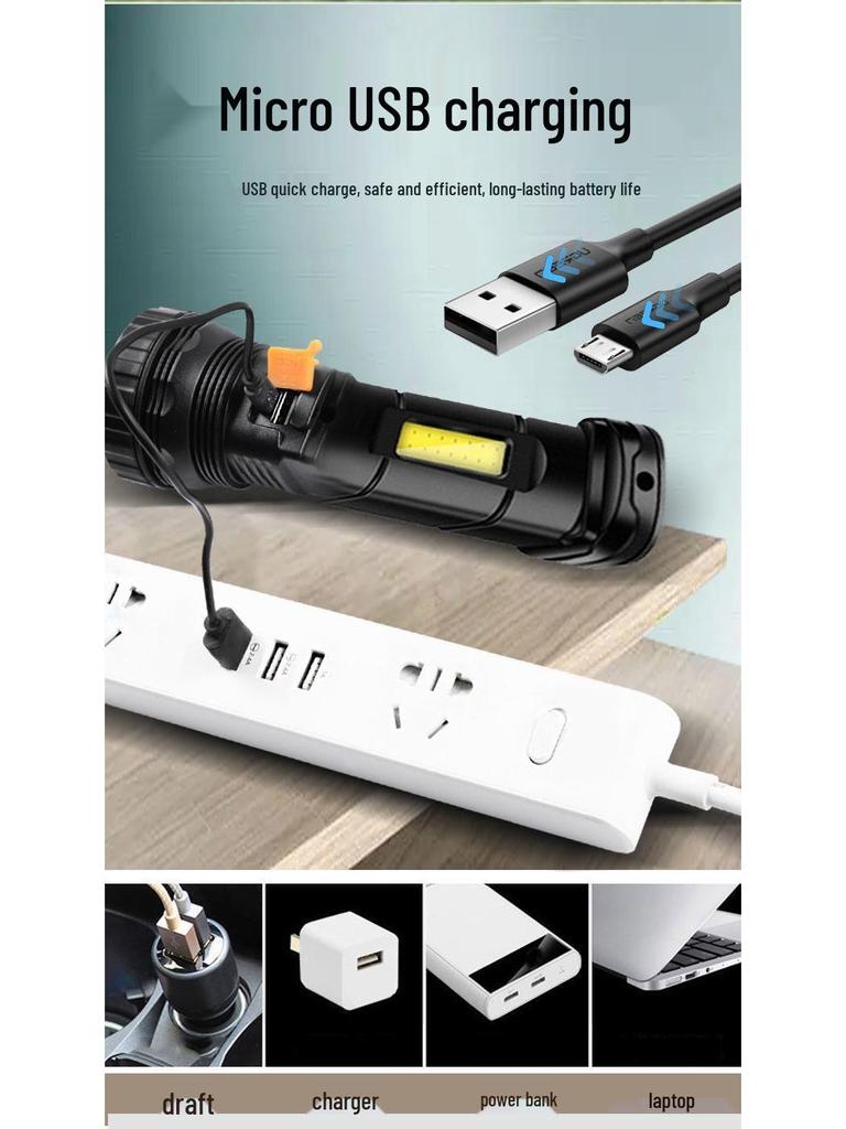 Сверхъяркий солнечный фонарик с Power Bank - Идеально для чрезвычайных ситуаций, использования на открытом воздухе, освещения при патрулировании