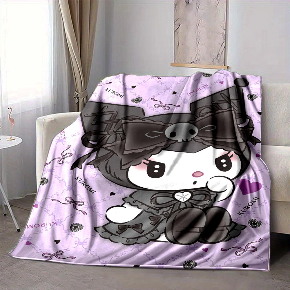 1Pc Kawaii Gothic Cat Blanket Soft And Comfortable Casual Warm Camping Travel Christmas Halloween Xmas Gift M928312