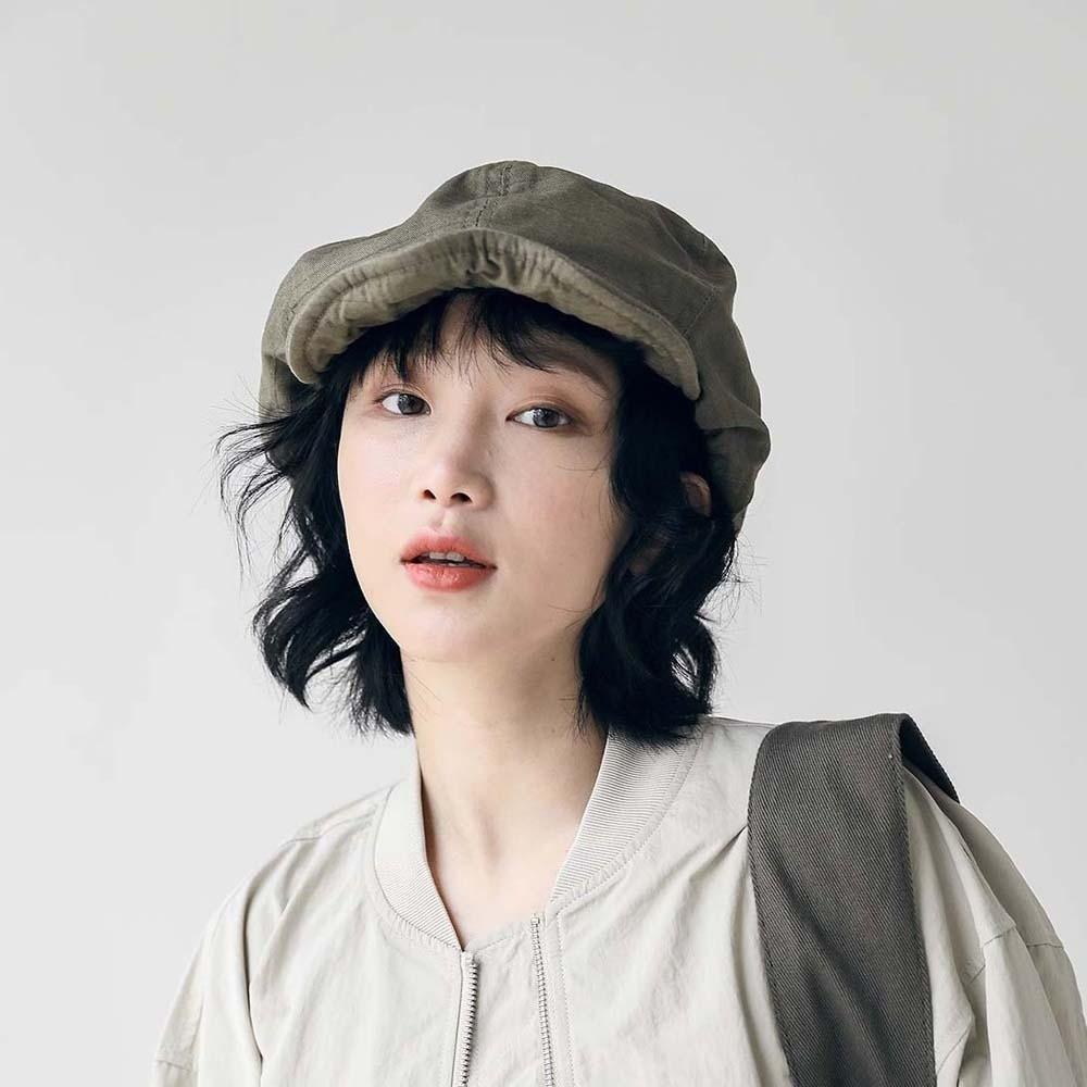 Asymmetric Cloud Beret Cap Street Style Women Artist Hat Simple Retro Octagonal Hat School
