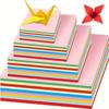 400 Pieces of Origami 100 Pieces of Each Size 10 Colors of Square Origami Suitable for DIY Handicraft Project Gift Box Packaging
