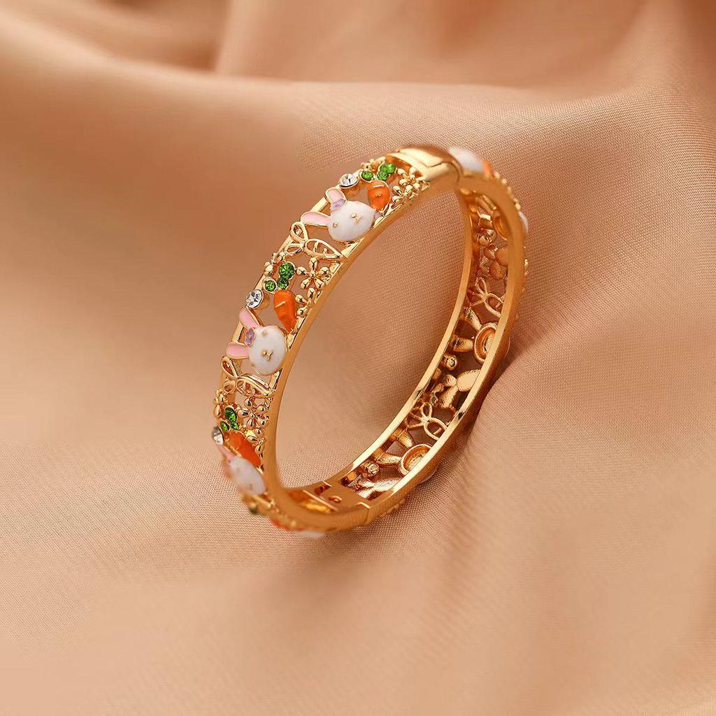 Widney Beijing Cloisonné Children's Open Diamond Bracelet - National Style Gift