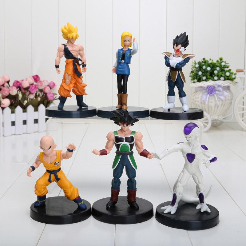 6 шт./Набор Dragon ball Z Андроид №. 18 Гоку Фриза Веджета Криллин ПВХ Фигурки Аниме Фигурки Игрушки 10-12 см Украшение Для Подарков