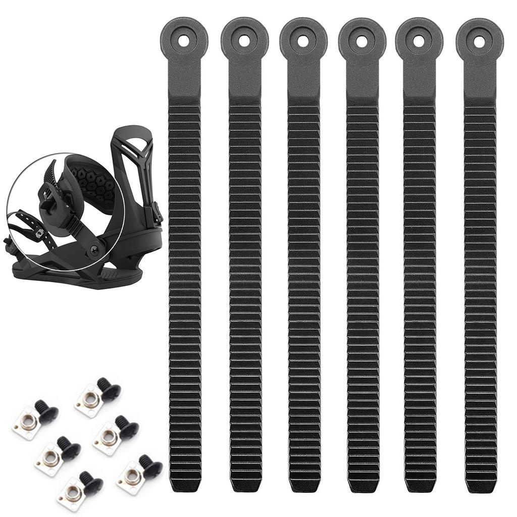 Universal Snowboard Ankle Ladder Strap Binding Replacement Sturdy Simple Installation Ankle Strap Snowboard Binding Parts 2Pcs/4Pcs/6Pcs/8Pcs/10Pcs