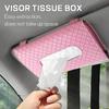 Car Tissue Holder, Leather Tissue Holder For Car Sun Visor, Rectangular Auto Sun Visor Napkin Holder Mask Dispenser, Universal Vehicle Tissue Box Sun