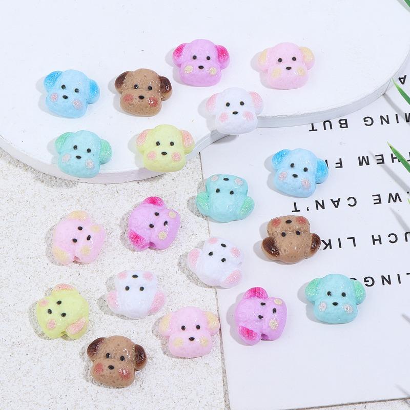 Cartoon Puppy Perforated Beads DIY Phone Chain Necklace Jewelry Bead Material Accessories
