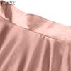 ZANZEA Women Fashion A-line Satin Skirts Summer Casual Maxi Long Skirts