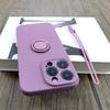 Жидкий силиконовый чехол для iPhone 15 14 13 12 Pro Max 15Pro 14Pro с кольцевым держателем и подставкой, автомобильное крепление, адсорбционный ремешок, веревка