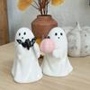 Ghost Ornament Spooky Middle Finger Ghost Decoration Halloween Statue Horror Festive Atmosphere Figure