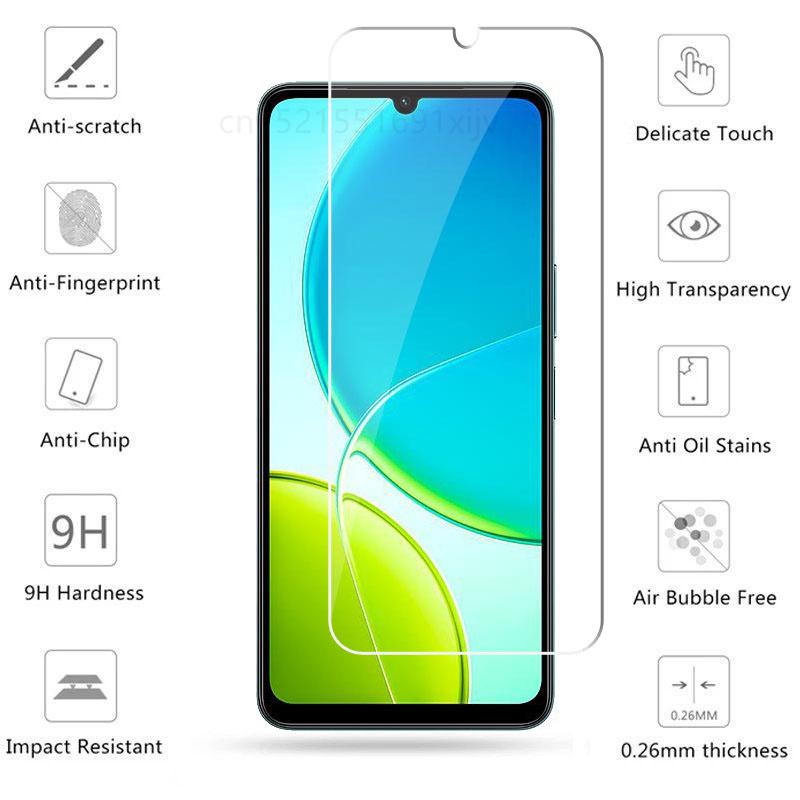 Полное прозрачное стекло для Vivo Y29s Закаленное стекло Vivo Y29s Y04 Защитная пленка для экрана HD Защитная пленка для телефона Vivo Y04 Y29s